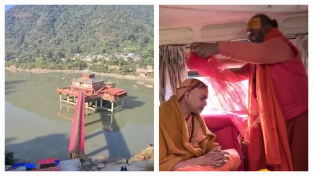 बद्रीनाथ धाम के पथ पर स्वामी श्री अविमुक्तेश्वरानंद जी ने धारी देवी के दर्शन किए